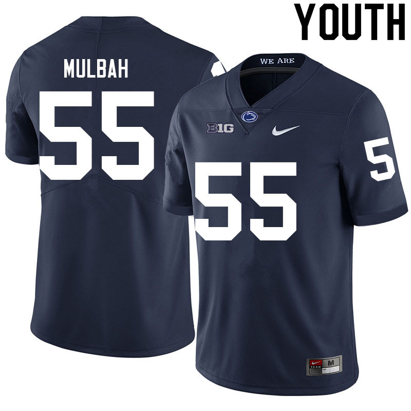 Youth #55 Fatorma Mulbah Penn State Nittany Lions College Football Jerseys Sale-Navy